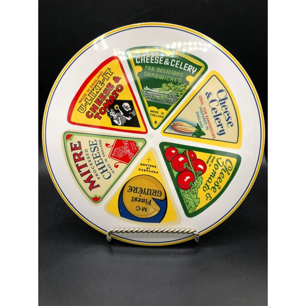 Rosanna Cheese Plate Set 5 pc with Storage Box 1 Cheese Board 4 Appetizer Plates